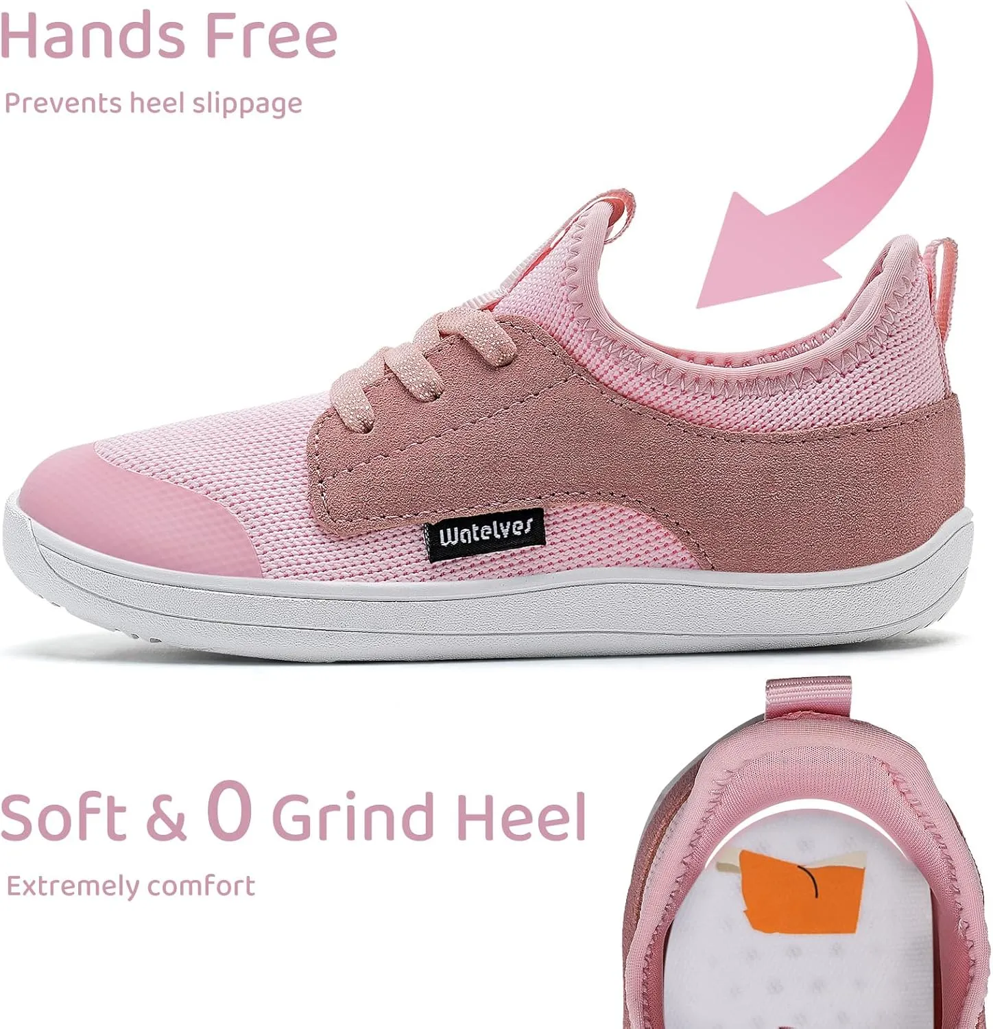 WateLves Toddler Little/Big Kid Wide Barefoot Shoes Boys Girls Minimalist Sneakers Splay Naturally Lightweight Breathable Running Tennis Shoes