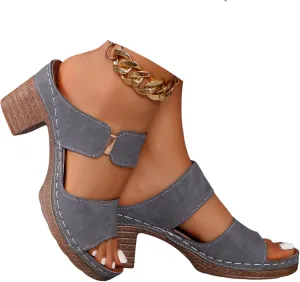 Wedge Sandals For Women 2025 Comfortable Low-Chunk Low Heel Pump Sandals Open Toe Ankle Strap Dress Wedding Shoes