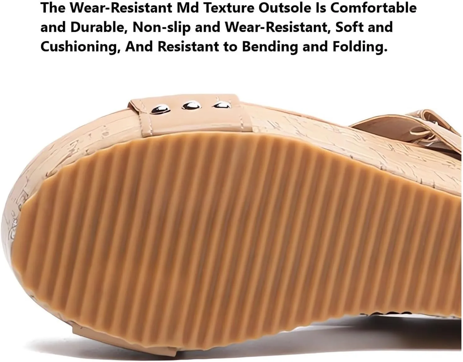 Wedge Sandals for Women Orthopedic Open Toe Slip On Sandals Comfort Cork Footbed Leather Platform Slides Sandal Casual & Dressy Summer Shoes