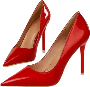 WENJIAZHIZHI Solid Platform Dressy Pumps Stiletto High Heels Shoes for Women Sexy Closed Toe Slip-On Loafers