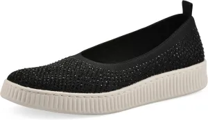 WHITE MOUNTAIN Women's Digs Sparkling Woven Knit Slip-On Flat