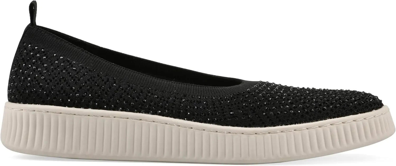 WHITE MOUNTAIN Women's Digs Sparkling Woven Knit Slip-On Flat