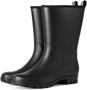 Wide Calf Rain Boots for Women Waterproof Mid-calf PVC Rubber Rain Boot Seamless Women's Rain Footwear Outdoor Garden Work Walking