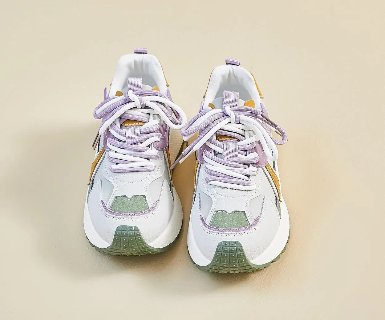 Women's Breathable Platform Sneakers Campus Fashion Lightweight Comfort Walking Shoes