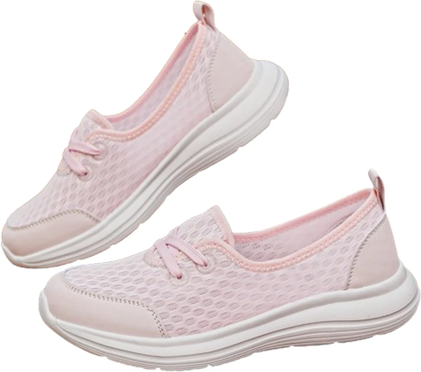 Women's Casual Lightweight Soft Sole Mesh Comfort Orthopedic Shoes, 2024 New Walking Slip On Flats with Arch Support