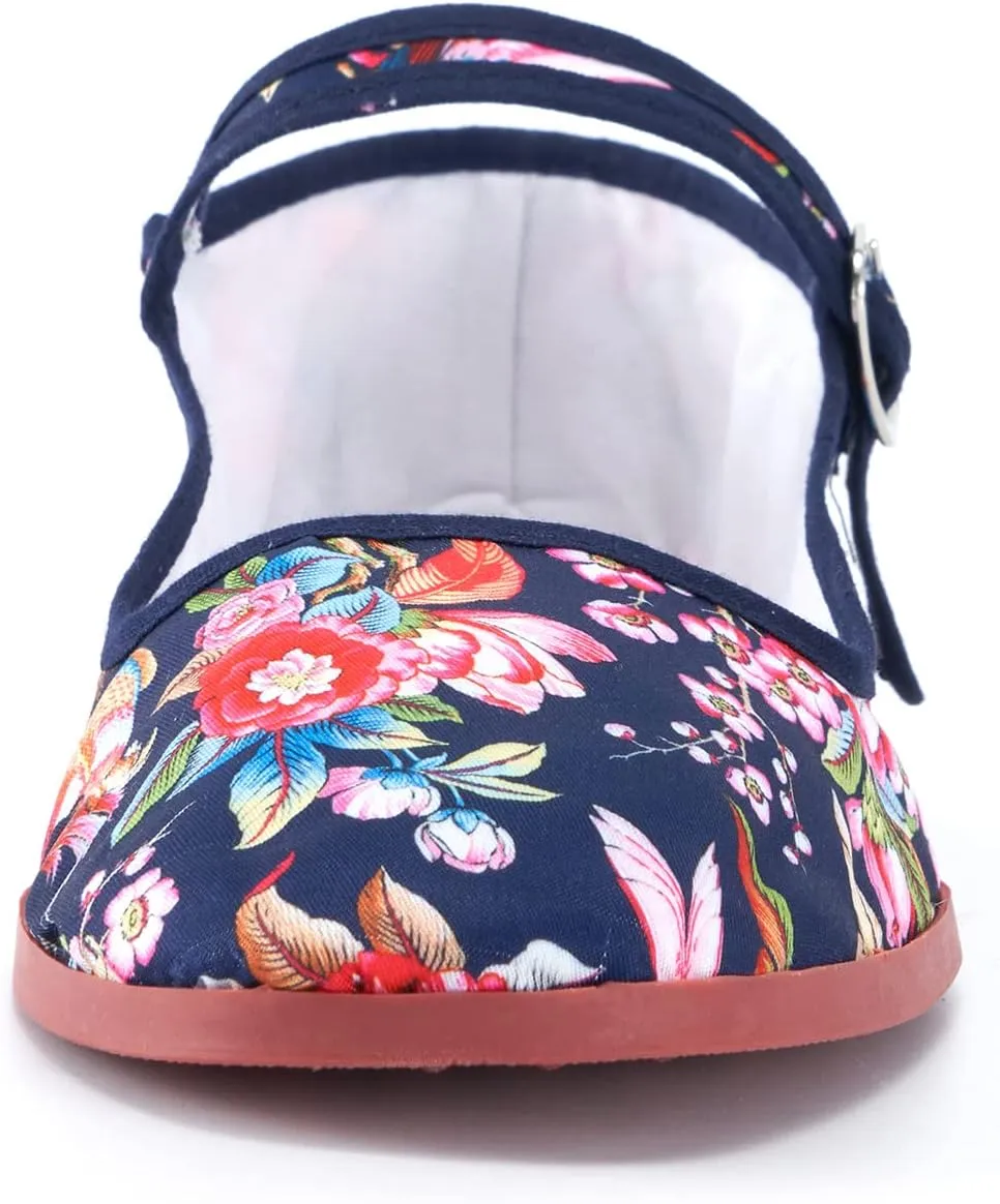 Womens Classic China Flats, Casual China Doll Shoes, Cotton Mary Janes, Chinese Tai Chi Shoes