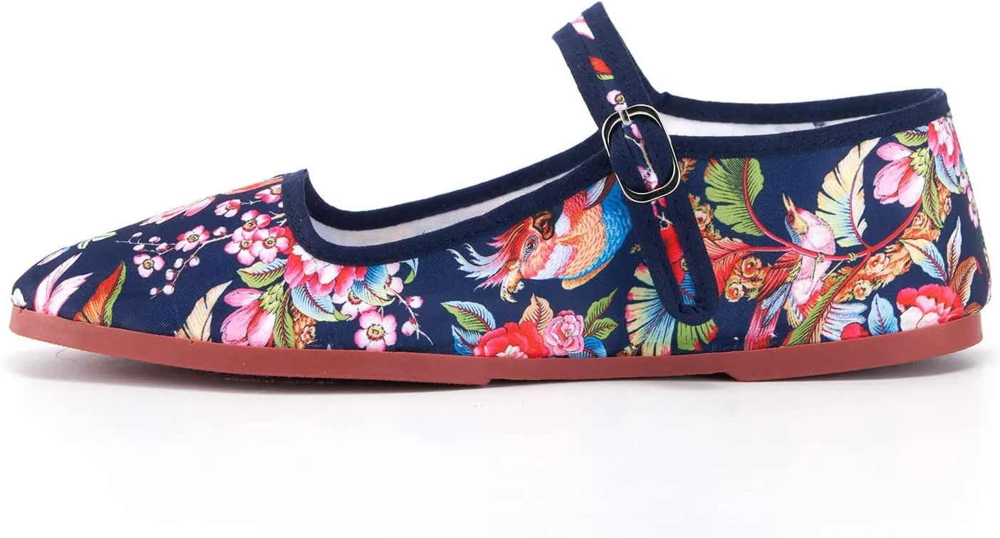 Womens Classic China Flats, Casual China Doll Shoes, Cotton Mary Janes, Chinese Tai Chi Shoes