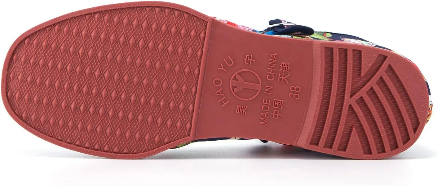 Womens Classic China Flats, Casual China Doll Shoes, Cotton Mary Janes, Chinese Tai Chi Shoes