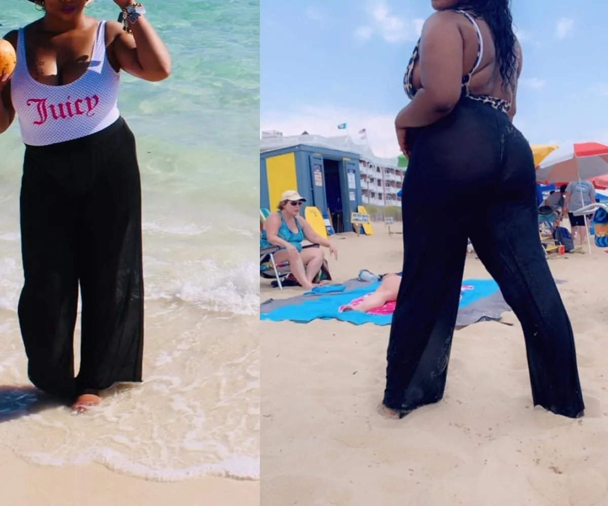 Womens Cover up Pants Sheer Bikini Bottoms Swimsuit Cover up Wide Leg Beach Pants