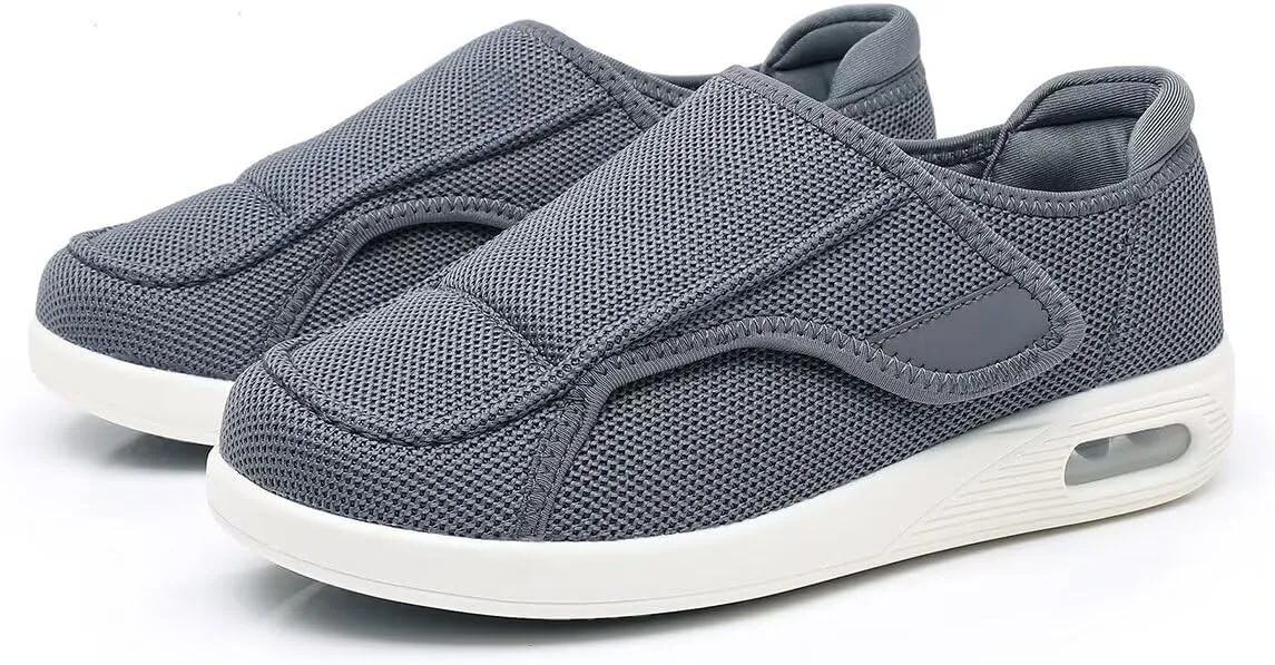 Women's Diabetic Shoes for Women Wide Width Elderly Shoes with Adjustable Closure Breathable Lightweight Swollen Feet Walking Edema Sneakers