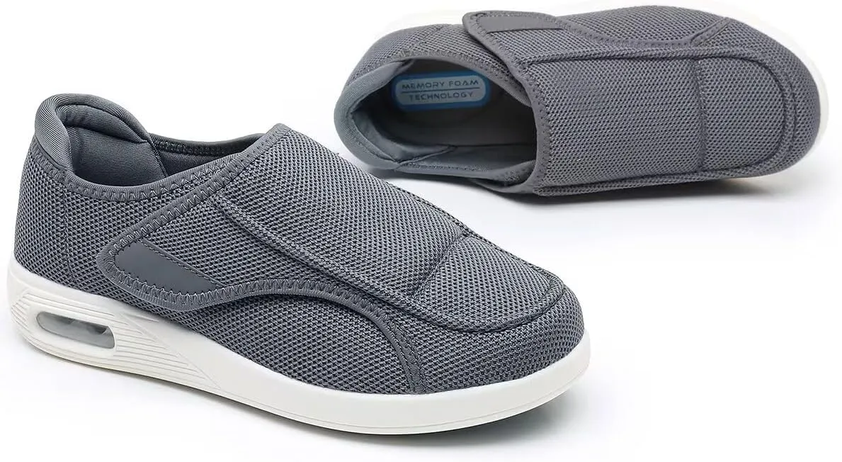 Women's Diabetic Shoes for Women Wide Width Elderly Shoes with Adjustable Closure Breathable Lightweight Swollen Feet Walking Edema Sneakers