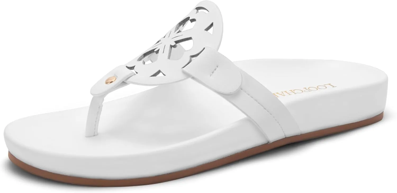 Women's Flip Flops Thong Sandals Comfortable Flat Slippers Breathable Beach Dressy Slide for Summer Style