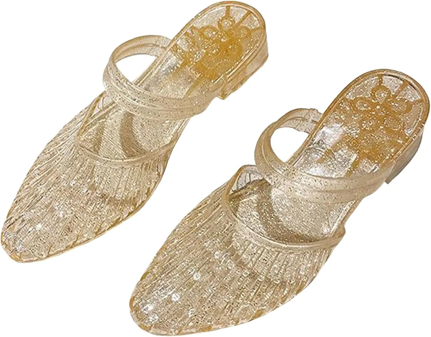 Women's Jelly Ballet Flats,Slip On Jelly Sandals,Comfortable Mary Jane Flats,Beach Shoes for Women,Jellies Shoes for Women