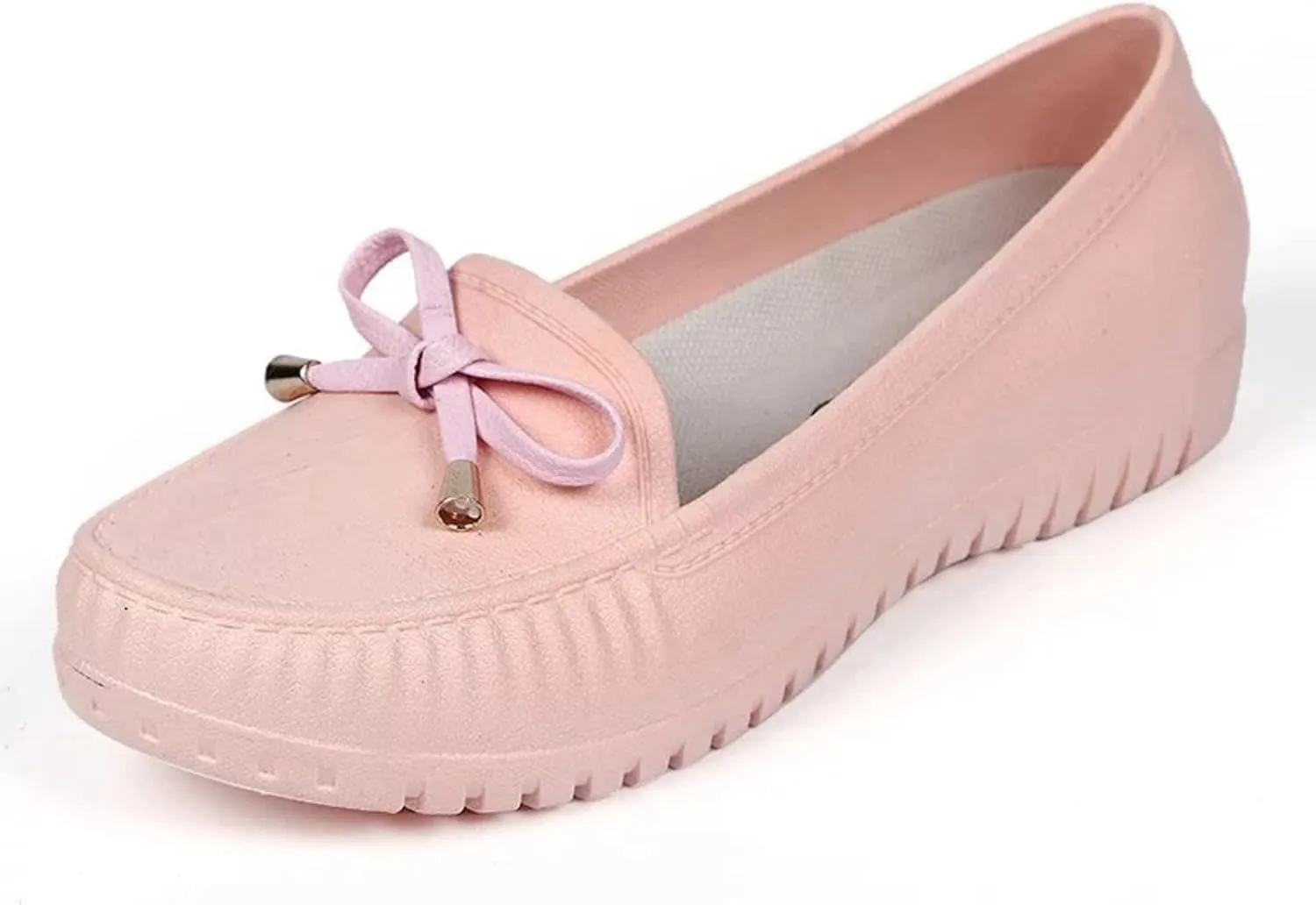 Women's Loafers Lightweight Waterproof Leather Casual Office Driving Shoes Non-Slip Rain Shoes Ladies Dressy Shoes Slip on with Comfort Insole