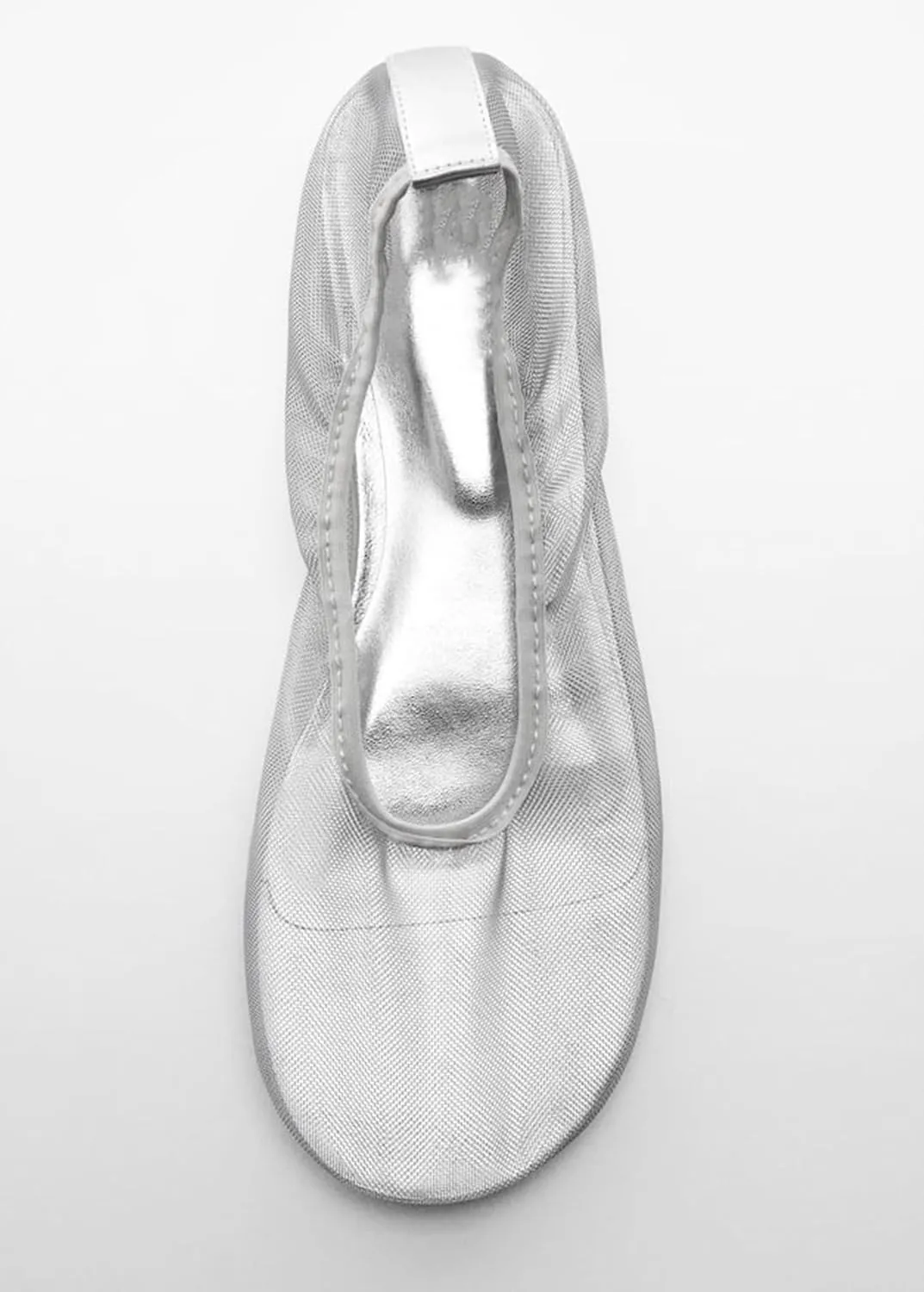 Womens Mesh Ballet Flats Slip On Tulle Ballerina Flats Casual Round Toe Work Shoes