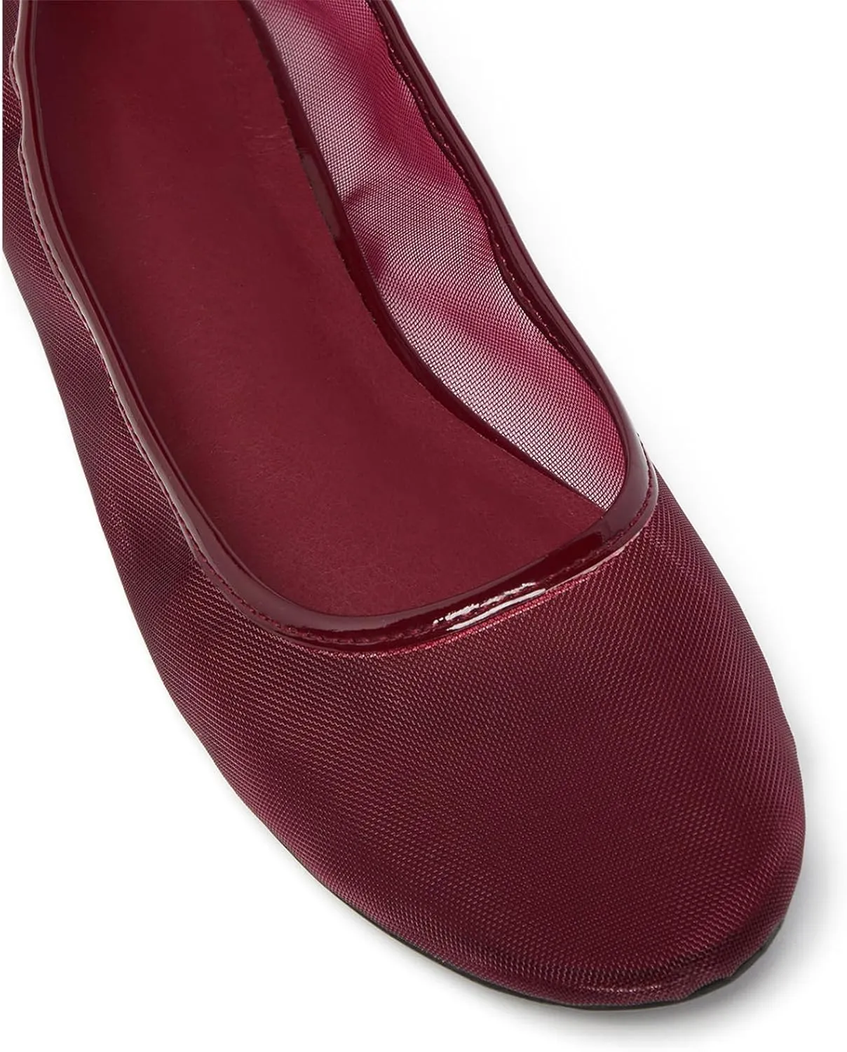Womens Mesh Ballet Flats Slip On Tulle Ballerina Flats Casual Round Toe Work Shoes