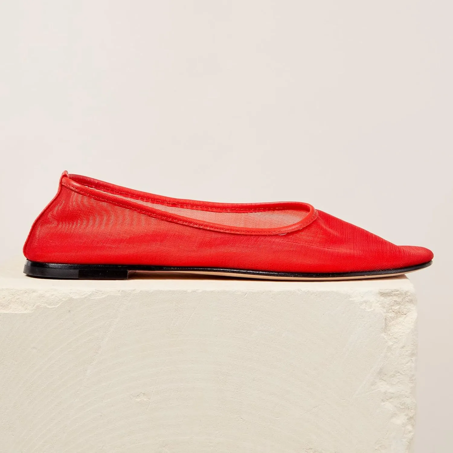 Womens Mesh Ballet Flats Slip On Tulle Ballerina Flats Casual Round Toe Work Shoes