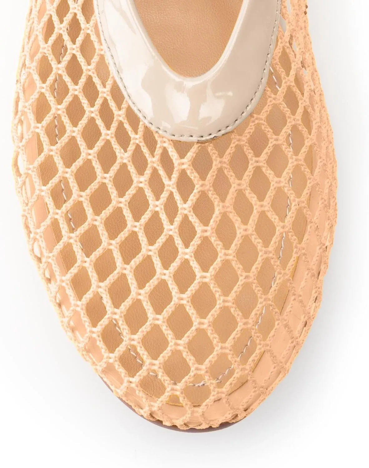 Women's Mesh Ballet Flats,Fishnet Ballerina Buckle Strap Shoes,Mary Jane Flats Casual Comfortable Daily Dress Shoes