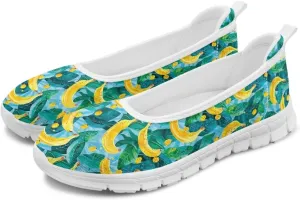 Women's Mesh Flats Shoes Breathable Slip On Shoes Casual Flats Comfortable Lightweight Walking Shoes White Sole Size 6-11