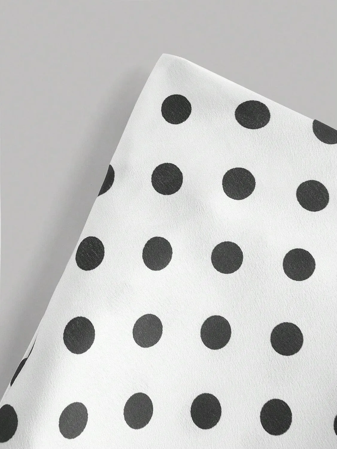 Womens Polka Dot Satin Long Skirt, Summer Flared Skirts for Women