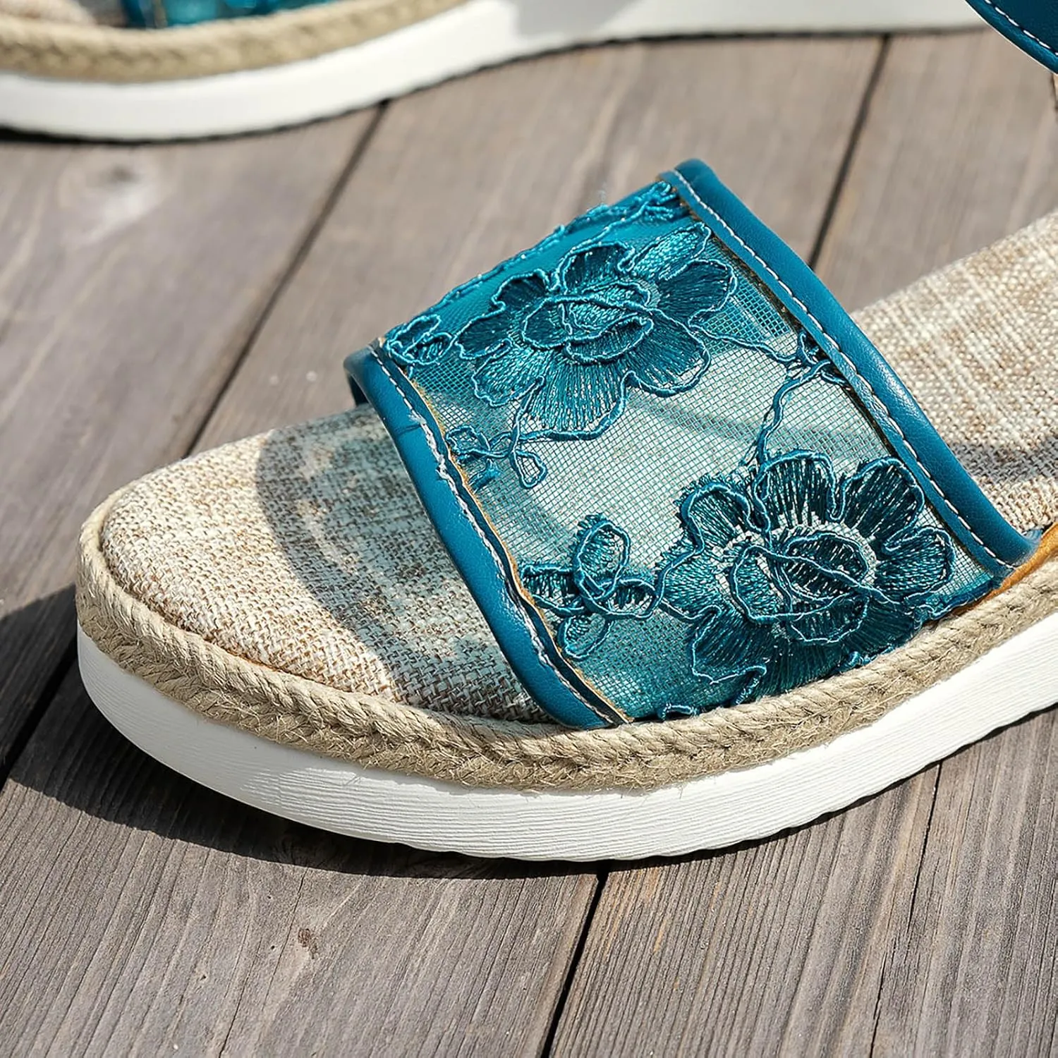 Womens Sandals Espadrille Braided Platform Wedges Summer Casual Breathable Buckle Strap Orthopedic Sandals for Women 2025