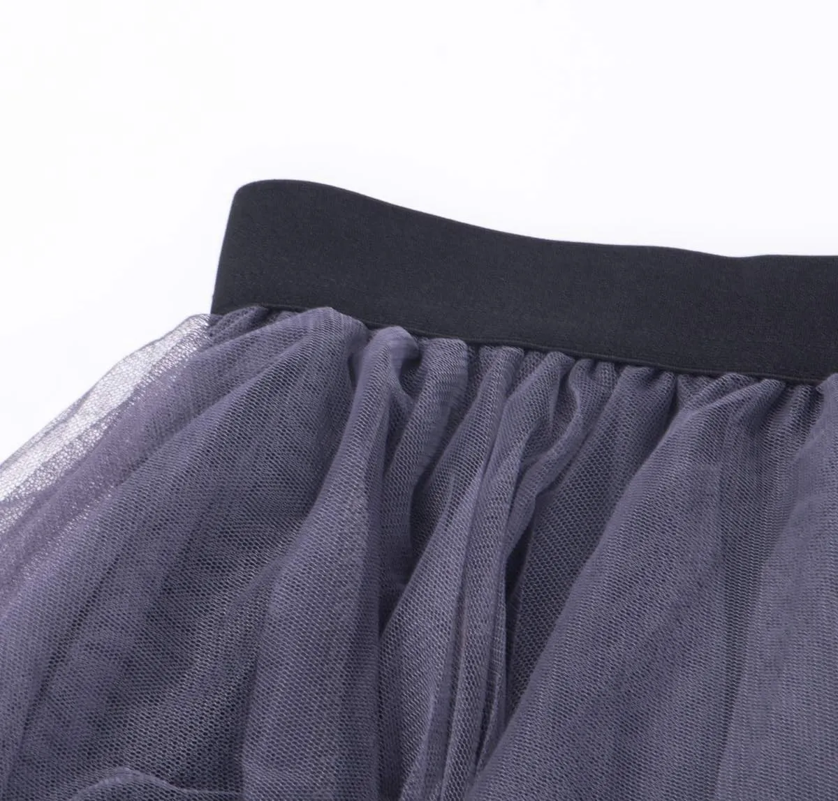 Women's Sheer Tutu Tulle Skirts Mesh Tiered Layered Poofy Fairy Half-Dress Prom Party Midi Skirt Petticoat