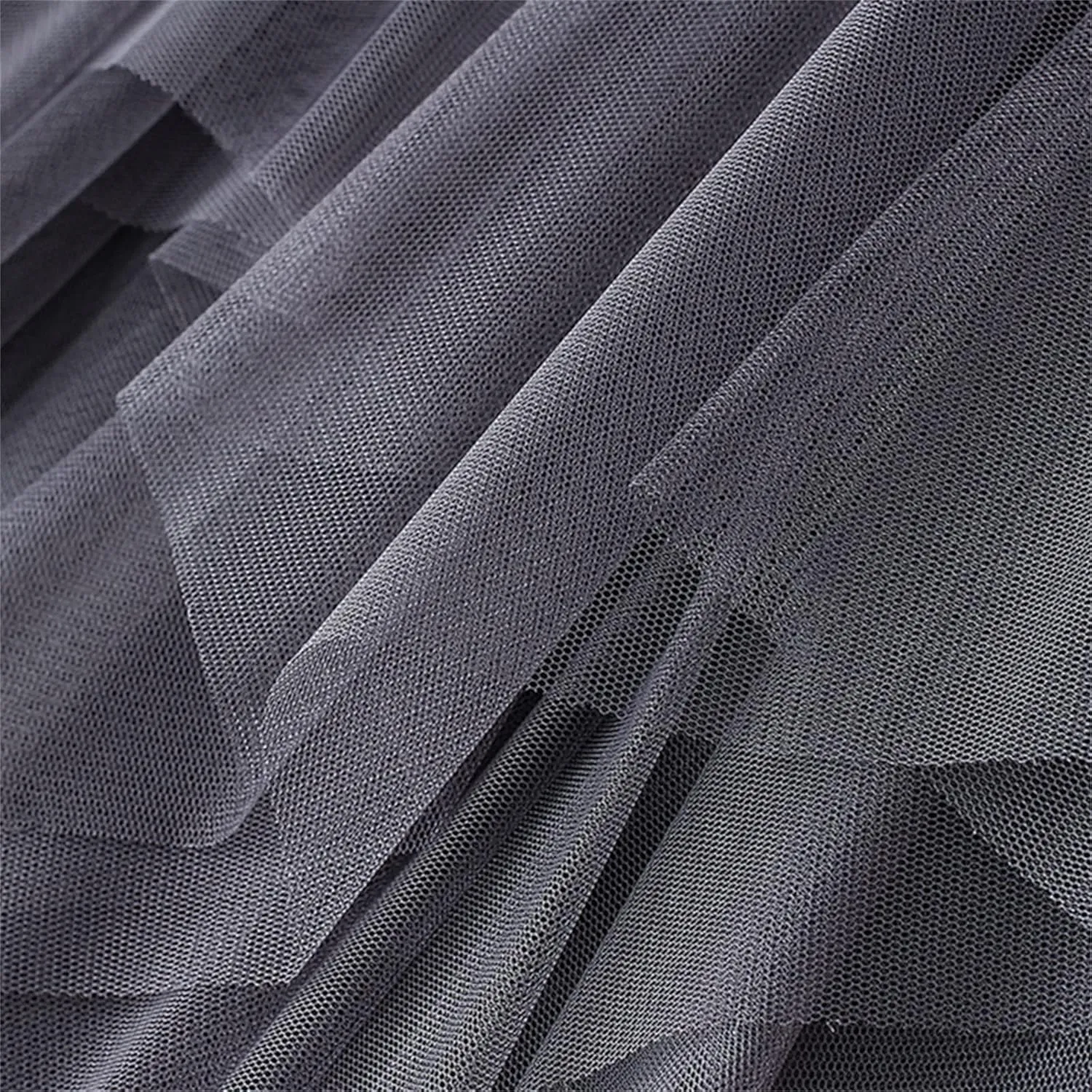 Women's Sheer Tutu Tulle Skirts Mesh Tiered Layered Poofy Fairy Half-Dress Prom Party Midi Skirt Petticoat