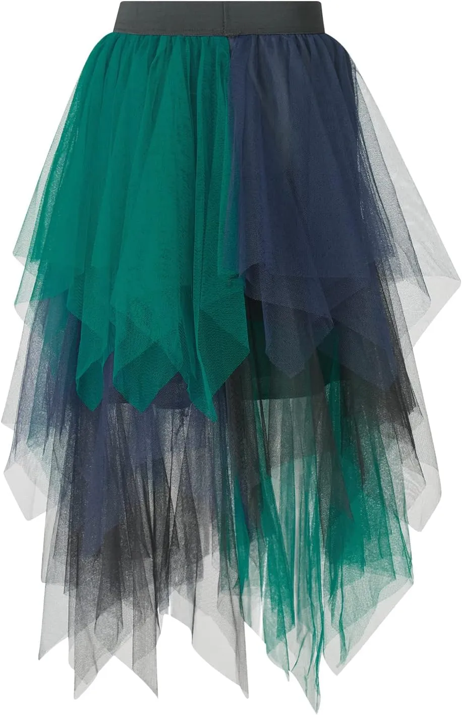 Women's Sheer Tutu Tulle Skirts Mesh Tiered Layered Poofy Fairy Half-Dress Prom Party Midi Skirt Petticoat