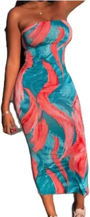 Women's Sleeveless Long Colorful Sundress