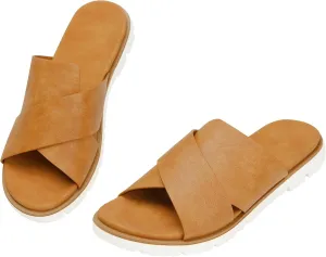 Women's Slide Sandals Summer Flat Casual Beach Shoes