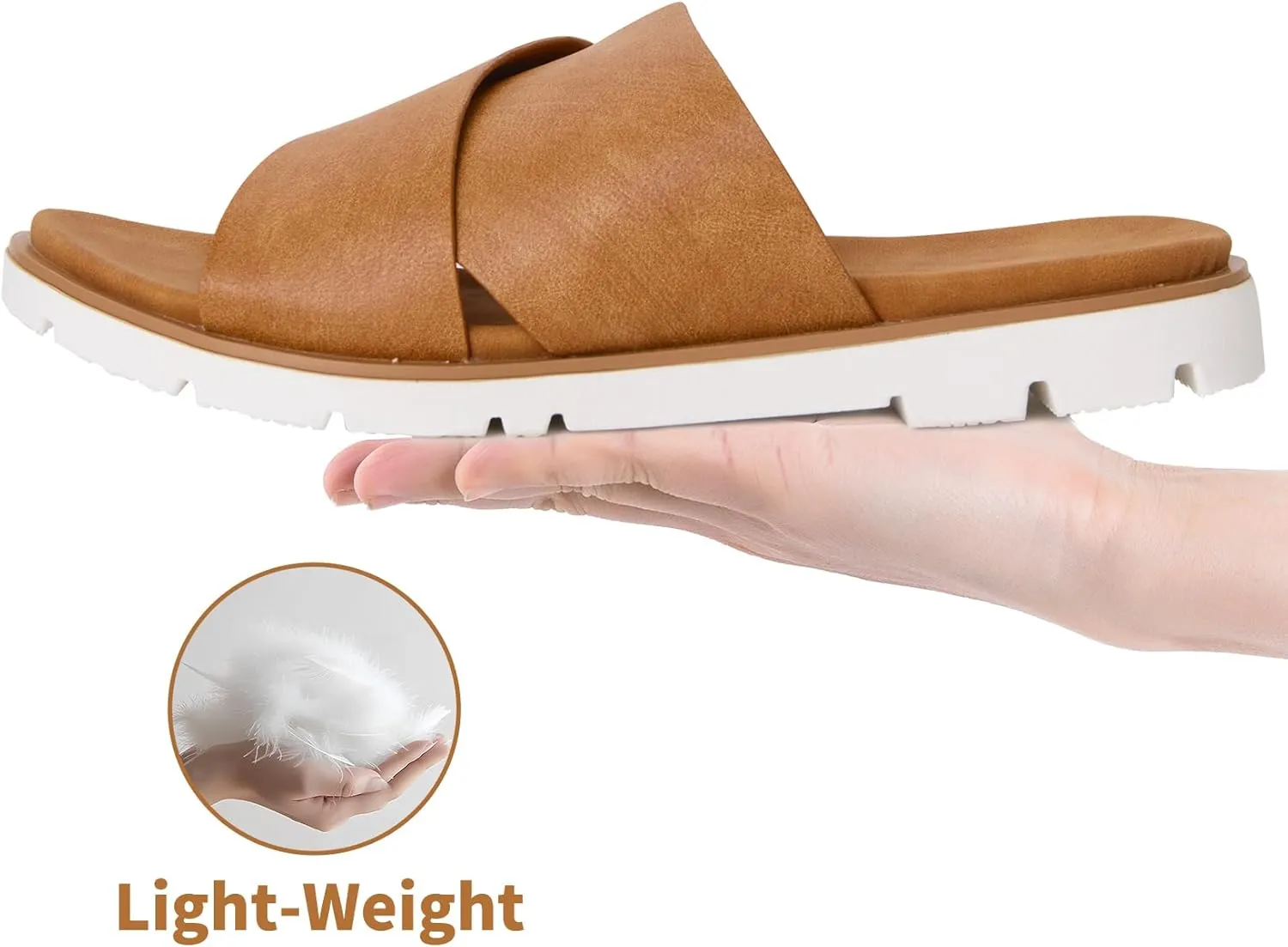 Women's Slide Sandals Summer Flat Casual Beach Shoes