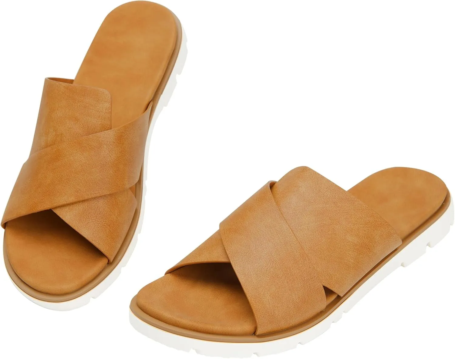 Women's Slide Sandals Summer Flat Casual Beach Shoes