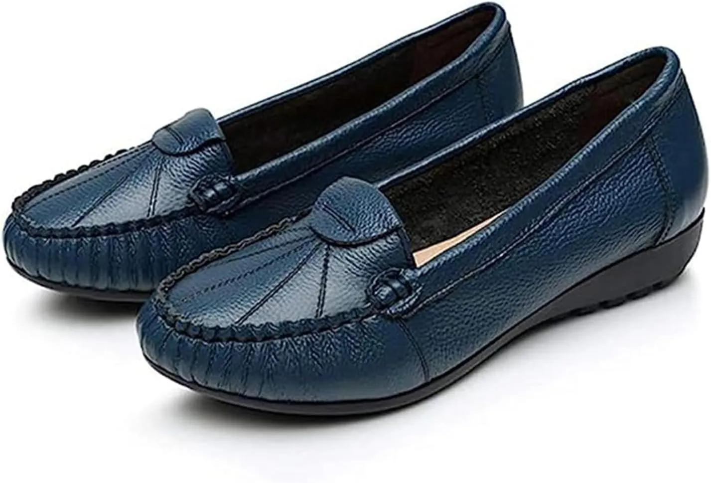 Women's Slip On Flat Loafers Lightweight Breathable Comfy Non-Slip Soft-Sole Causal Wedge Driving Shoes Moccasins Office Boat Shoes