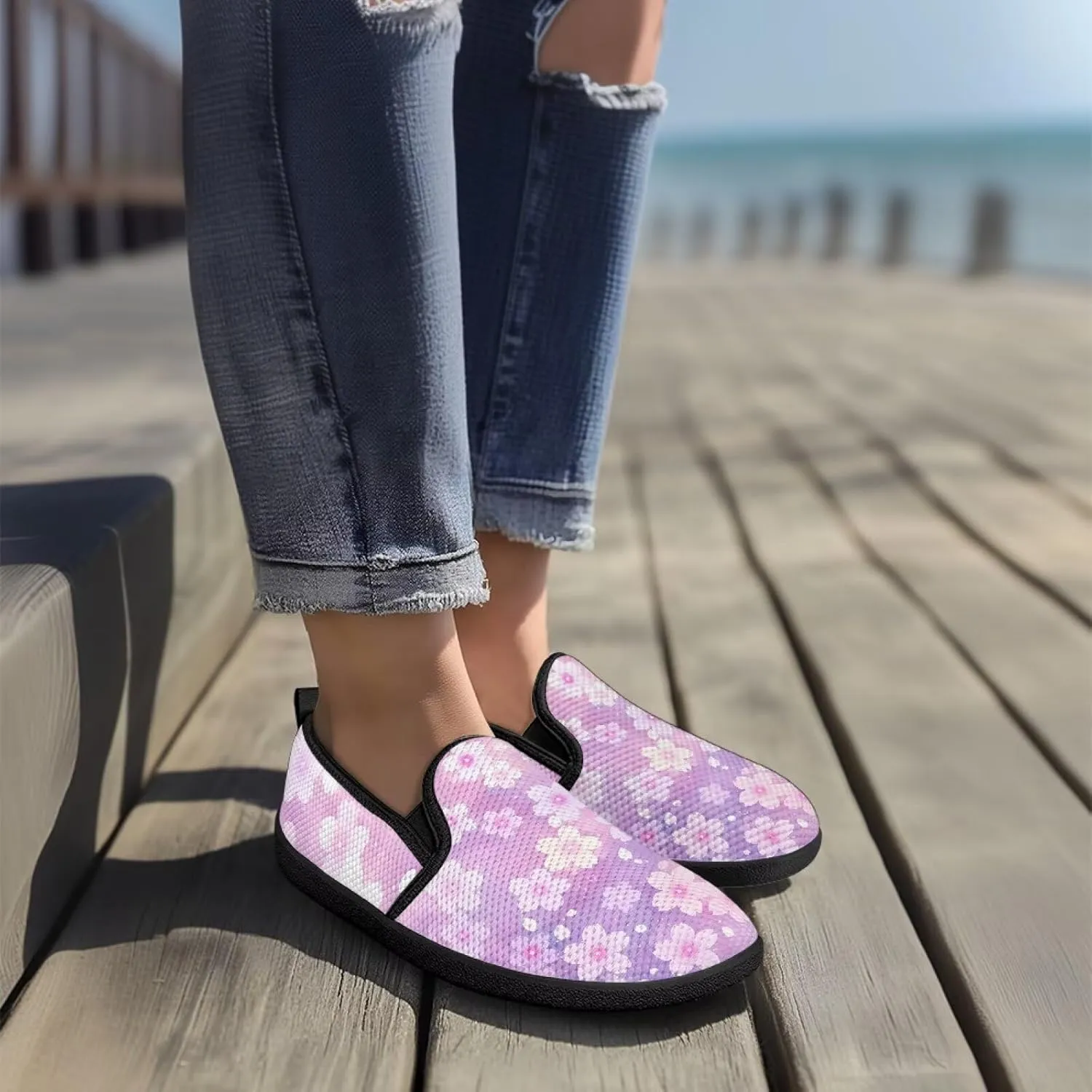 Womens Slip On Flats Shoes Comfortable Round Toe Ballet Shoes Wide Toe Box Breathable Casual Dressy Flats SizeUS 6-11