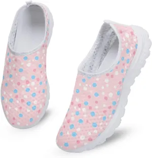 Women's Slip On Walking Running Shoes Ladies Low-top Loafers Lightweight Breathable Mesh Fashion Sneakers US Size 5.5-11.5