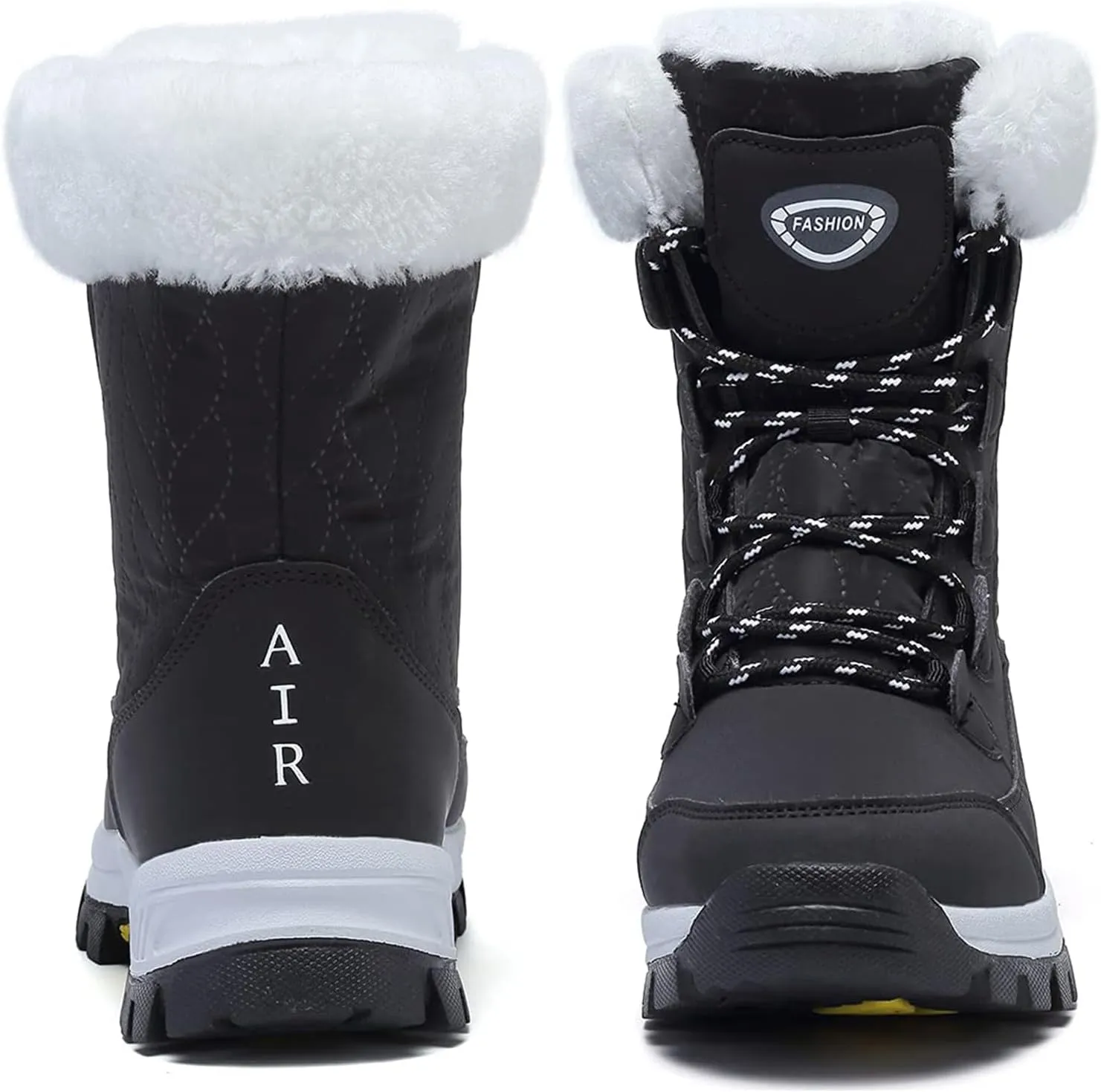 Womens Snow Boots Warm Fur Lined Winter Boots Anti Slip Mid Calf Ankle Booties Waterproof and Cold-Resistant Outdoor Walking Shoes for Women Ladies Girls