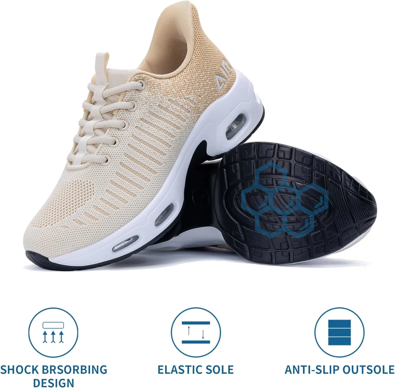 Women's Walking Shoes | Slip On | Fashion Sneakers | Air Running Tennis Shoes US 6-11