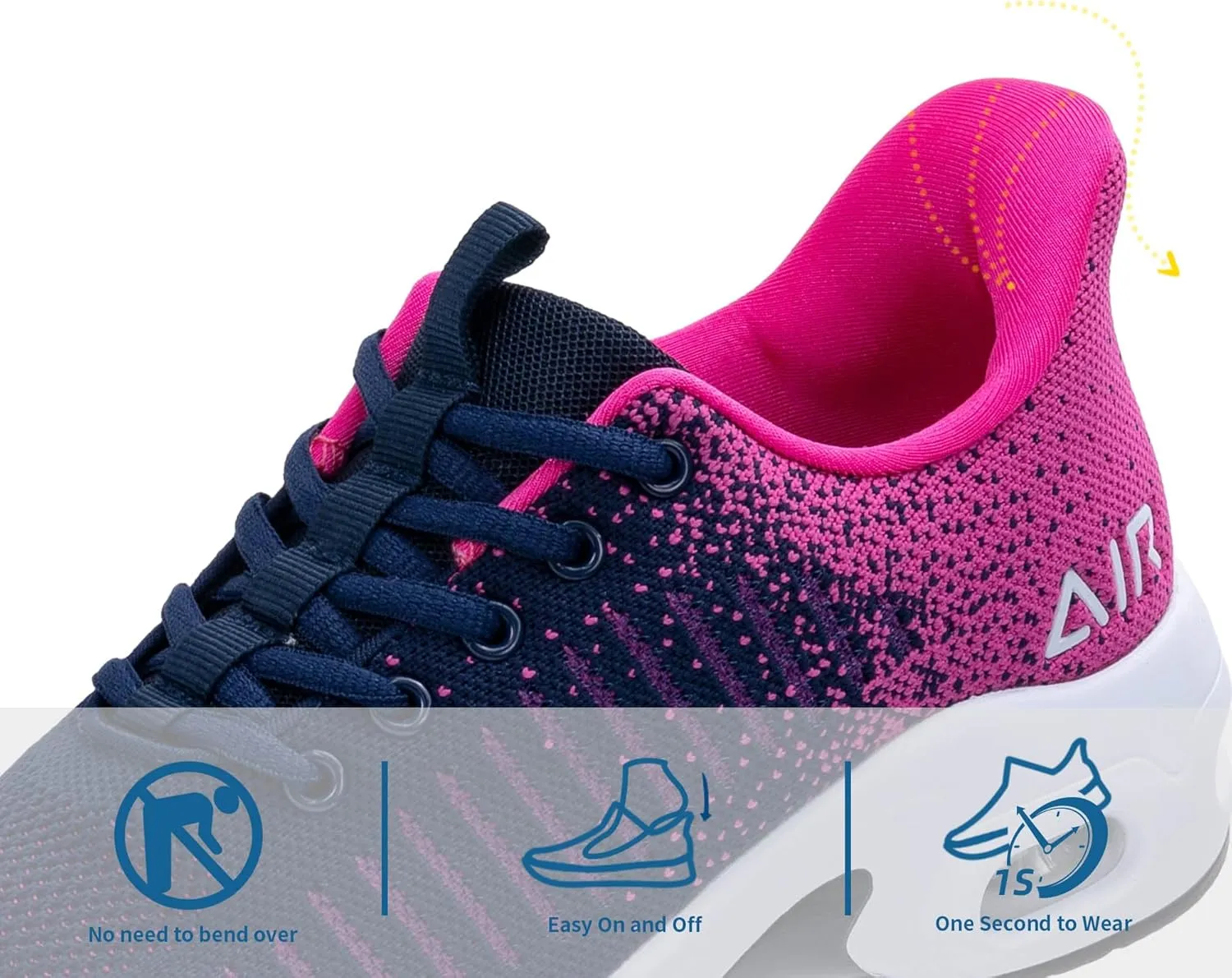 Women's Walking Shoes | Slip On | Fashion Sneakers | Air Running Tennis Shoes US 6-11