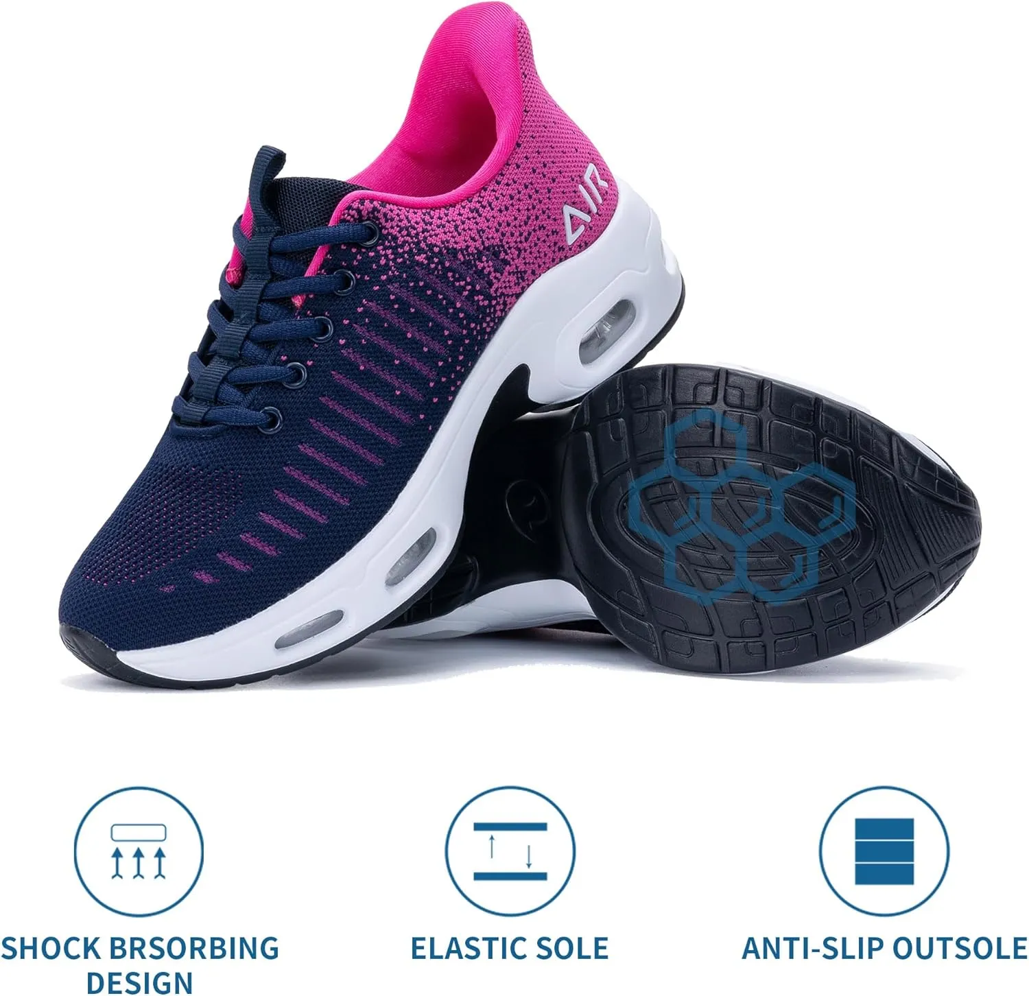 Women's Walking Shoes | Slip On | Fashion Sneakers | Air Running Tennis Shoes US 6-11