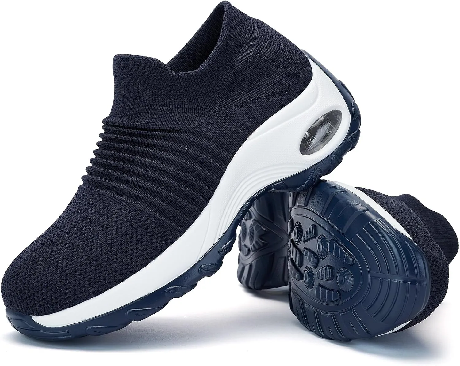 Women's Walking Shoes Sock Sneakers - Mesh Slip On Air Cushion Lady Girls Modern Jazz Dance Easy Shoes Platform Loafers