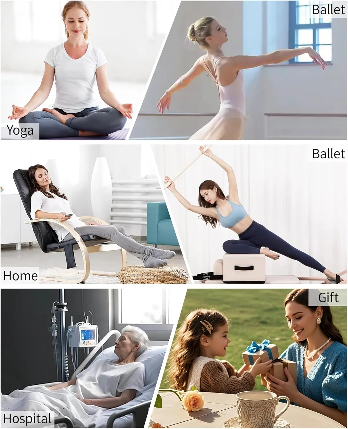 Yawlsow Pilates Socks with Grips for Women Scrunch Yoga Grippy Non Slip Long Slouchy Socks for Barre Workout Hospital