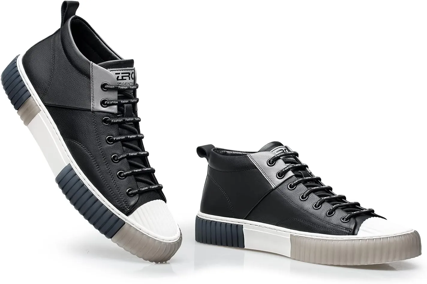 ZRO Men's High Top Sneakers,Leather Breathable Casual Shoes for Men’S05806