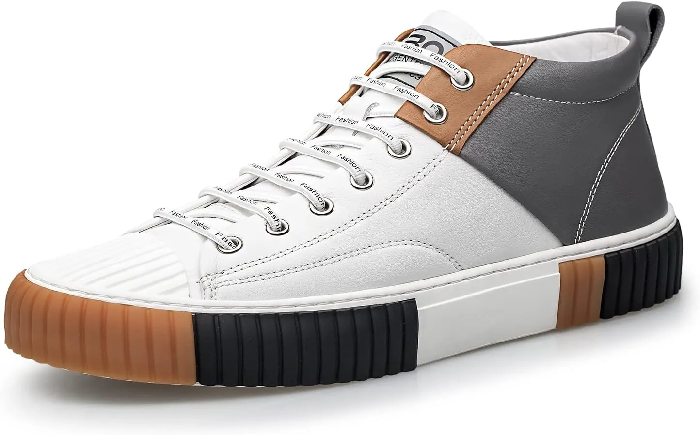 ZRO Men's High Top Sneakers,Leather Breathable Casual Shoes for Men’S05806