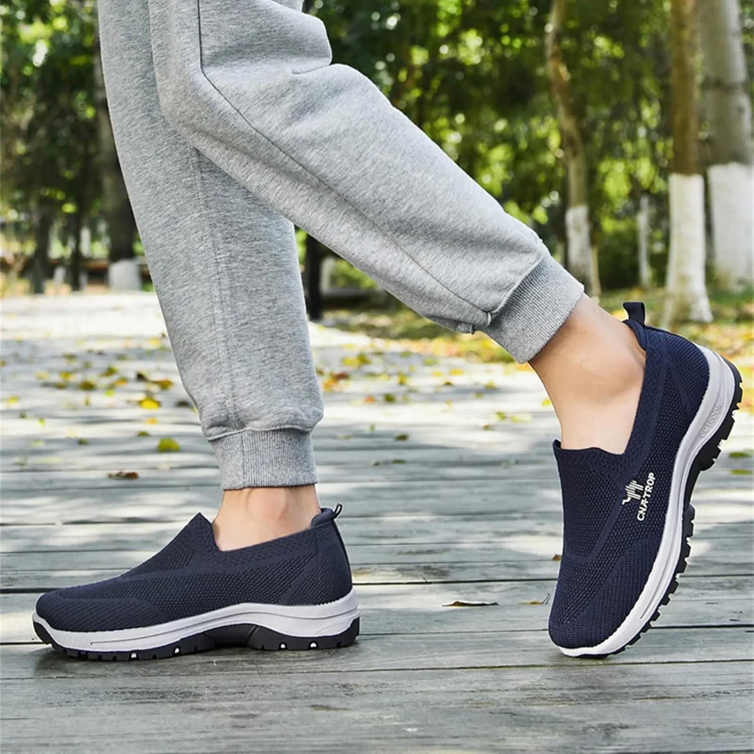 Ztigerz Men's Breathable Mesh Canvas Orthopedic Travel Plimsolls Slip-On Loafers,Comfort Non Slip Outdoor Flats Sneakers Walking Hiking Driving Casual Boat Shoes